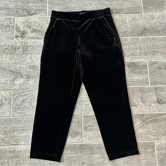 LOFT Women’s Black Velvet Pants with Pockets Size Small - Picture 1 of 7